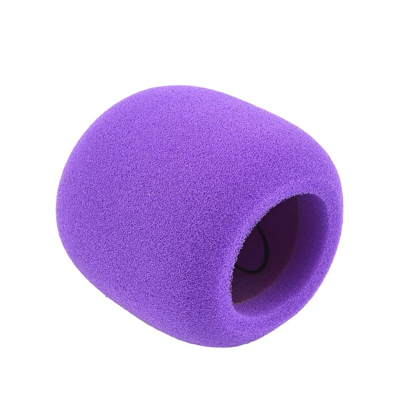 Fielect 1Pcs Microphone Cover Sponge Foam Mic Cover Handheld Microphone Windscreen Shield Protection Micro Foam Filter Purple for KTV Broadcasting - Image 4